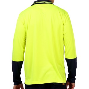 Jaune fluorescent personnalisé tous temps haute visibilité chemises de sécurité haute visibilité manches longues vêtements de travail fabricant de chemises uniformes - Product Image 2