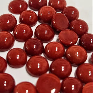 Coral Rojo Italiano de Corte Redondo, Color Sangre de Alta Calidad, Ideal para Joyería, Gema Suelta para la Fabricación de Joyas en India - Product Image 1