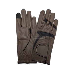 Mens Equestrian <b>Gloves</b> Brown Leather Full Finger Non Slip Touchscreen Riding <b>Gloves</b> for Professional Riders Training - Product Image 5