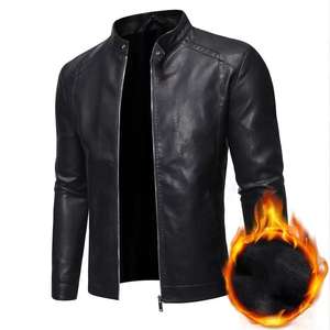 Chaqueta de Cuero Sintético PU de Alta Calidad para Motociclistas, Estilo Clásico, Corte Ajustado, Resistente al Viento, Color Negro, para Hombre - Product Image 5