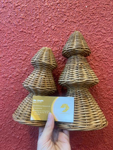 Adornos Navideños de Ratán Tejidos a Mano: Trineo, Calcetín y Guante de Ratán, Decoraciones Navideñas de Mimbre Natural para Venta al Por Mayor - Product Image 5