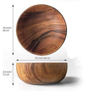 Cuenco de madera de acacia hecho a mano con patrón tallado para decoración del hogar y propósito de regalos disponible directamente en el precio a granel de fábrica - Product Image 5