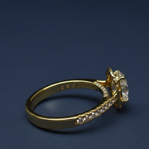 2.00 Ct IGI Certified Lab Created Diamond Ring Oval Engagement VVS2 F Yellow Gold Custom Wholesale Diamond Ring Lab - Product Image 2