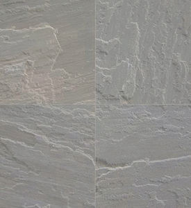 Pierre de pavé moderne et durable K Stone Kandla Gray Sand Stone, finition brute, pour aménagement paysager intérieur et extérieur, revêtement mural, patios - Product Image 1