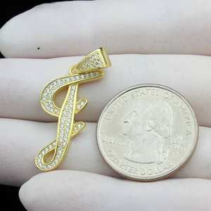 Colgante de Alta Calidad con Letra I, Colgante de Diamante Moissanite sin Cadena, Plata de Ley 925, Regalo de Cumpleaños - Product Image 5