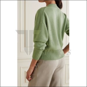 เสื้อคาร์ดิแกนถักมือคุณภาพสูงสำหรับทุกเพศ ลายปะติดปะต่อ กันยับ พิมพ์ลายเรืองแสง ปักลาย ถักด้วยคอมพิวเตอร์ - Product Image 4