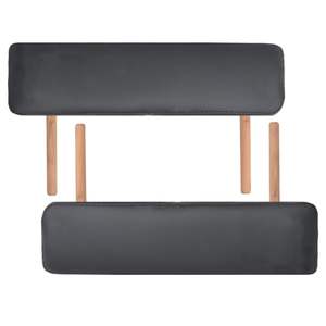 Table de massage pliante noire à 2 zones et ensemble de tabourets, épaisseur 3,9'' - Product Image 6
