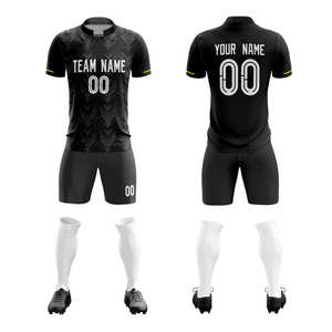 Custom Purple Yellow Soccer Jersey Set V-Neck Short Sleeve Sublimated Breathable Unisex Adult Team Apparel - Product Image 1