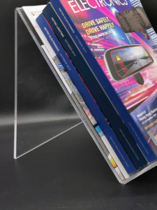 2025 thanh lịch Acrylic hiển thị đứng-minh Bạch kệ sách & Khung ảnh chủ 2 cái, 100x115x130 Mét - Product Image 3