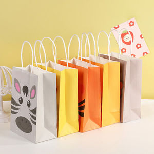 Bolsas de Compras de Papel Kraft Marrón Negro Ecológicas de Lujo, con Logotipo Personalizado, Laminación, Cinta Decorativa Resistente para Uso en Supermercados - Product Image 4