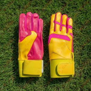 Gants de frappeur de baseball en cuir de vachette robuste, durables, ambidextres, avec fermeture auto-agrippante, écologiques et respirants - Product Image 4