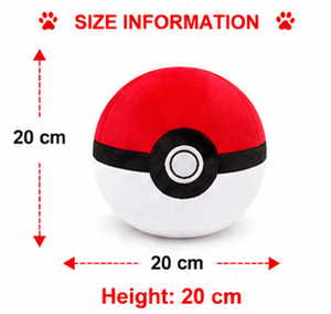 Lindo cojín de peluche con forma de Pokebola, juguete de peluche inspirado en el anime, juguete de peluche de tela Velboa, coleccionable. - Product Image 2