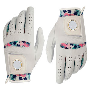Gants de golf pour gaucher, toutes tailles, logo personnalisé, haute qualité, respirants, légers, en cuir véritable, fermeture à boucle antidérapante - Product Image 1