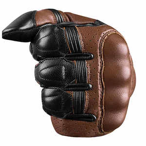 TOPEAK SPORTS Winter Genuine Leather Full Finger Motorbike Racing <b>Gloves</b> <b>Touchscreen</b> Compatibility Hook Loop Closure Unisex High - Product Image 5