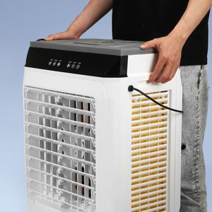 เครื่องทำความเย็นแบบระเหยพกพา 2100 CFM พร้อมระบบส่ายปรับได้ 135 องศา ตั้งเวลาได้ 12 ชั่วโมง และปรับความเร็วได้ 3 ระดับ ความจุน้ำ 7 แกลลอน - Product Image 3
