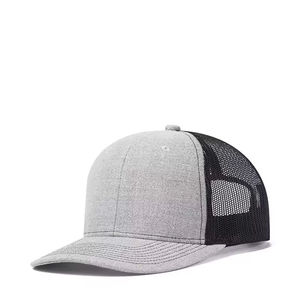 Gray Mesh Trucker <b>Hat</b> 5-Panel Adjustable Cap Unisex Casual Spring Summer Style Embroidery Y2K Beach - Product Image 5