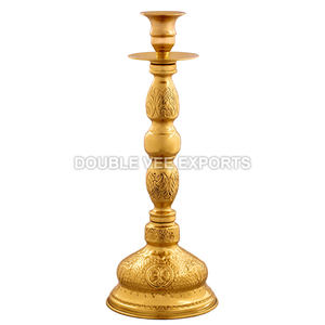 Candelero Ortodoxo de Latón |   Candelabro Tradicional para Altar de Iglesia - DOUBLE VEE EXPORTS - Product Image 2