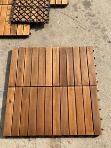 Dalles de terrasse en bois d'acacia faciles à installer, revêtement de sol extérieur à emboîtement - Product Image 3