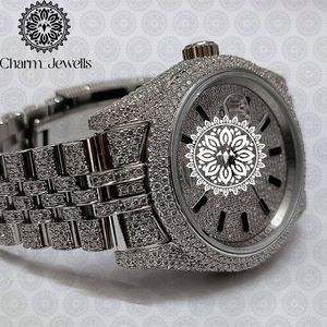Reloj de Lujo para Mujer Charm_Jewells, 38 mm, Acero Inoxidable, Incrustaciones de Diamantes, Movimiento de Cuarzo Analógico, Esfera de Cristal de Zafiro - Product Image 2