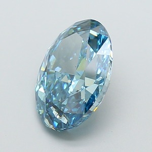 Diamant ovale de 4,01 carats, cultivé en laboratoire par CVD, couleur bleu vif fantaisie, clarté VS1, polissage excellent, pierre précieuse de luxe premium, non montée - Product Image 3