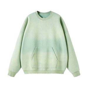 Sweat à capuche d'hiver 100% Coton, délavé à l'acide, couleur unie, style urbain, haute qualité, respirant, écologique, 380 GSM, effet vintage délavé à la pierre - Product Image 2