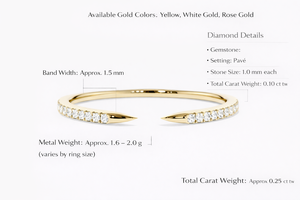 Lab Grown Diamond Engagement & Anniversary Luxury Pave Open Claw Setting Stacking Ring 10K Gold Women VVS Wedding Band Jewelry - Product Image 2