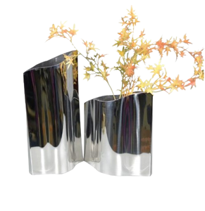 Centre de table moderne en aluminium argenté pour décoration de mariage, par un exportateur indien - Product Image 1