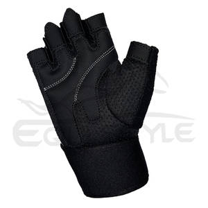 Guantes de gimnasio de medio dedo al por mayor con soporte para muñeca, guantes de entrenamiento con logo personalizado, guantes de protección para la palma para levantamiento de pesas - Product Image 3