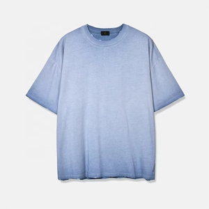 T-shirt Homme Oversize en Coton Délavé Style Vintage Col Rond Doux Respirant Lourd pour le Quotidien et le Streetwear - Product Image 5