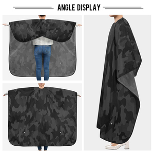 ผ้าคลุมตัดผมสำหรับร้านเสริมสวย ผ้าคลุมช่างตัดผมมืออาชีพ กันน้ำ ผลิตจากโพลีเอสเตอร์ พิมพ์ลายตามสั่ง ผ้าคลุมทำผมแบบซับลิเมชั่น ปรับระดับคอได้ - Product Image 5