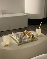 Jeu d'échecs décoratif pour la maison, échiquier de table, décoration de table basse, jeu élégant, cadeau, base en bois