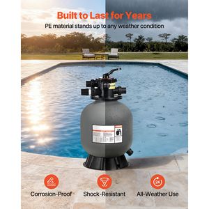Sistema di filtraggio a sabbia in ABS da 18 pollici 40 GPM per piscine interrate e spa, con valvola multiporta a 7 vie e funzioni di lavaggio e risciacquo - Product Image 4