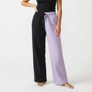 Wholesale Custom Women Sweatpants Two Tone Color Block <b>Drawstring</b> <b>Trousers</b> Relaxed Fit Cotton Fleece Joggers For Women - Product Image 2