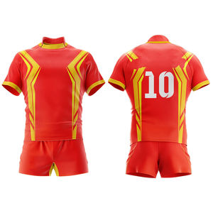 ชุดรักบี้พรีเมียมสำหรับผู้ชาย เสื้อรักบี้และกางเกงขาสั้นแบบสั่งทำพิเศษ ชุดกีฬารักบี้ระบายอากาศได้ดี ชุดทีมมืออาชีพสำหรับฝึกซ้อมและแข่งขัน - Product Image 1