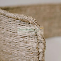 Panier en jonc de mer naturel tissé à la main pour chiens et chats, fournitures de maison pour animaux de compagnie, accessoires en gros et OEM personnalisé