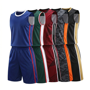 Conjunto de Uniforme de Baloncesto para Equipos Universitarios, Diseño Personalizado, Transpirable, Corte Ajustado, 100% Poliéster Malla, Manga Corta, Personalizado para Invierno y Verano - Product Image 1