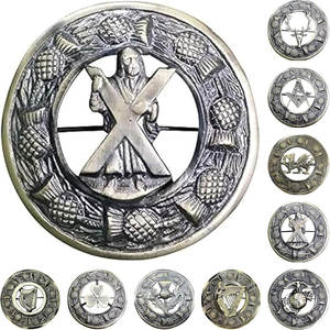 Broche de Kilt Antiguo de 3 Pulgadas con Diseño de Cuadros St. Andrew, Venta al por Mayor de Fábrica, Tradicional Escocés 2026 - Product Image 1