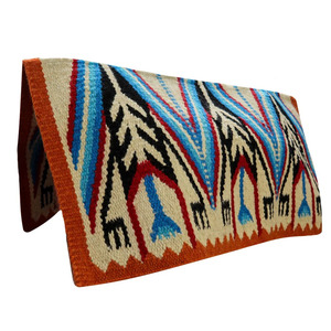 Luxury Western Saddle Blanket Premium New Zealand Wool Horse Saddle Pad Handmade <b>Equestrian</b> Riding Blanket for Horses - Product Image 3