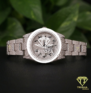 Elegante Reloj de Hombre con Incrustaciones de Diamantes, Correa de Acero Inoxidable de Lujo y Fabricación Premium - Product Image 1