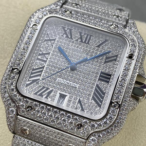 Reloj de Lujo de 42 mm con Diamantes Moissanite VVS, Movimiento Automático CN, Estilo Hip-Hop, de Acero Inoxidable de Alta Calidad - Product Image 2