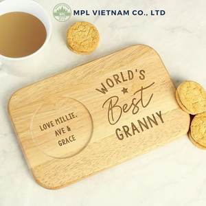 Bandejas de Bambú Personalizadas con Diseño de Plantas, Ecológicas, Aptas para Lavavajillas, para Servir Té y Galletas en Fiestas - Product Image 4