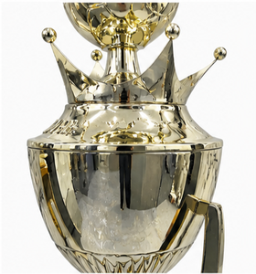 Golden Basketball <b>Trophy</b> <b>Cup</b> With Net Design Durable Metal Award For Sports Achievement Display - Product Image 5