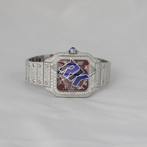 Reloj de Diamantes Moissanite de Lujo Más Vendido para Hombre, Reloj de Pulsera de Acero Inoxidable de Primera Calidad con Joyería de Alta Calidad - Product Image 1