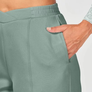 Pantalones Jogger Acampanados y Pantalones de Chándal para Mujer al por Mayor, 100% Algodón, Transpirables, Suaves, Holgados, de Pierna Ancha y Recta, en Oferta - Product Image 6