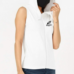 Sweat à capuche sans manches zippé de haute qualité pour hommes, personnalisable multicolore, en coton mélangé – Collection Basiques Hommes - Product Image 4