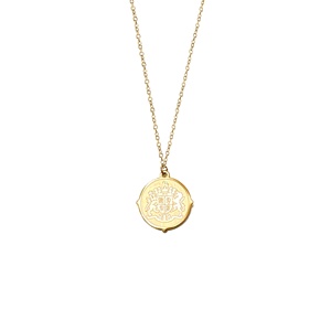 Fashion Trendy Titanium Steel 18K Gold Plated <b>Charm</b> Pendant Necklace for Wedding Anniversary & Party-Unisex - Product Image 1