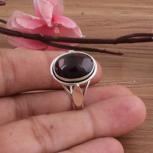 Wholesale Classic Natural Turquoise Bezel <b>Set</b> Oval Cabochon <b>Ring</b> 925 <b>Sterling</b> <b>Silver</b> for Women Wedding Party Birthstone Jewelry - Product Image 5