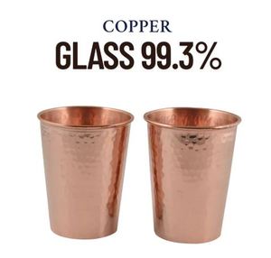 Ayurvedic Copper Glass Tumbler Wellness Drinking Water Cup Bulk Export Metal <b>Drinkware</b> Supplier India - Product Image 4