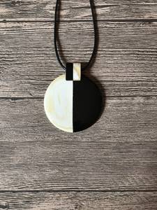 จี้เขารูปเขาควายจี้เขาขาวดำจี้เขาควายเครื่องประดับเขาสร้อยคอจี้โบโฮ - Product Image 4