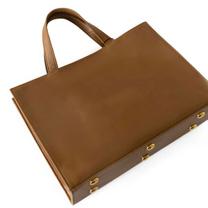 Bolso Tote Minimalista de Piel Sintética Color Bronceado con Correa Desmontable y Cierre de Cremallera, Bolso de Hombro Femenino con Estampado de Leopardo - Product Image 3